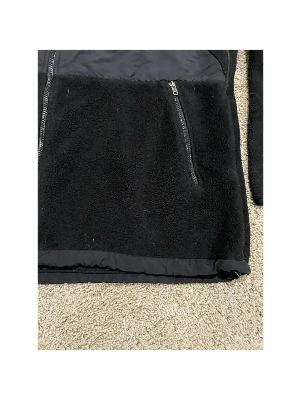 Men’s The North Face Black Denali Fleece Fill Zip Jacket XXL